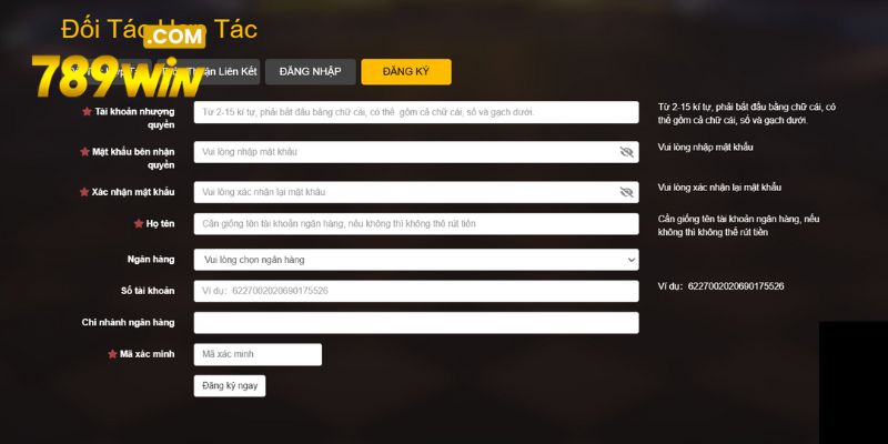 Các bước đăng ký đại lý 789WIN nhanh chóng